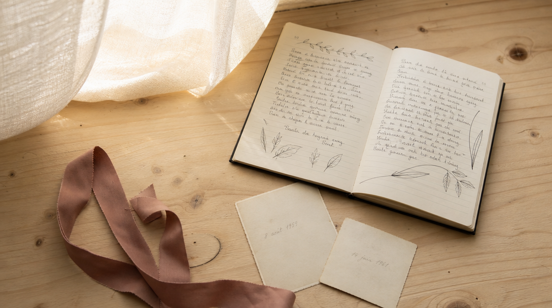 Pile de livres reliés dans un atelier d'impression artisanale, papier kraft